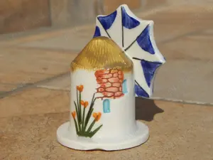 Bibelou moara vant olandeza statueta ceramica portelan - imagine 4