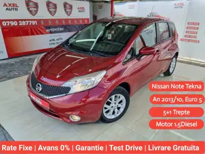 Nissan Note Tekna, An 2013 10,Motor 1.5Diesel, 90CP, Euro 5, Rate Fixe, Avans 0% Livrare Gratuita