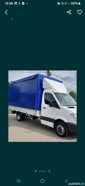 Transport marfă cu dubă de 3, 5 T.cu prelată de volum foarte mare