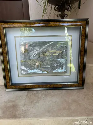 tablou foita aur si argint