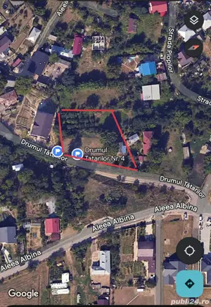 De vânzare : 1750mp intravilan, strada Drumul Tatarilor nr 4 Botoșani