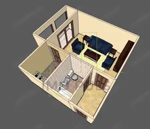 1 Camera. Telegrafului. Etaj intermediar. 4 ap/nivel - imagine 7