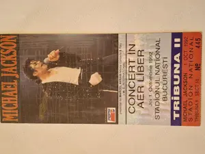 Bilet concert Michael Jackson 1992 pentru colectionari