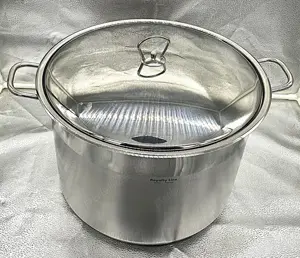 Oala inox 25L cu capac metalic + fund triplu gros