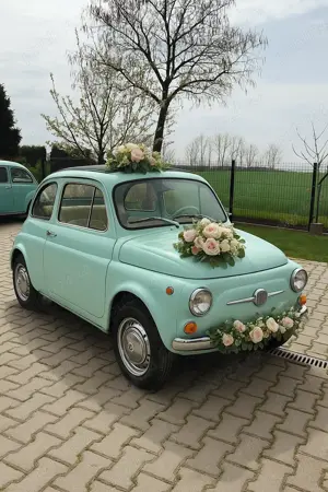 Inchiriez masina retro de epoca VW Beetlee, Zastava pentru nunta - imagine 3