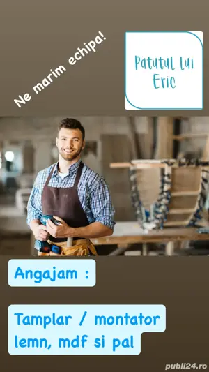 Angajam Tamplar Lemn, Mdf, PAL