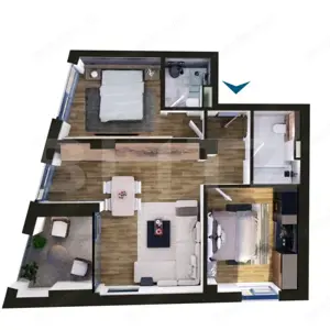 Apartament de vanzare, cu 3 camere, 69 mp, zona Torontalului