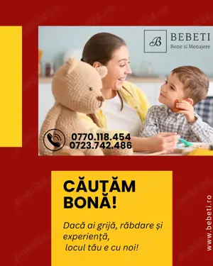 Căutăm bonă - Craiova-București