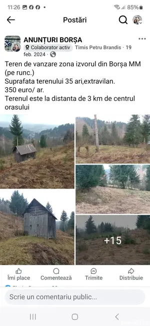 Teren în Borșa Maramureș 35 ari - imagine 3