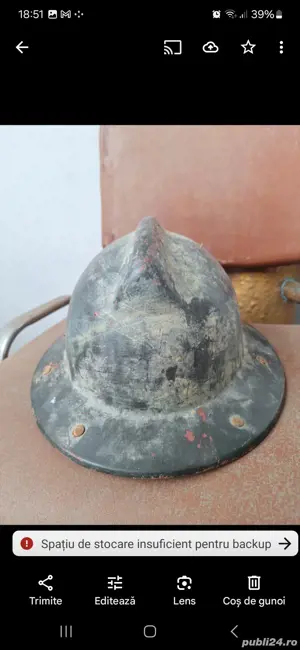 Căști vintage minier,pompier - imagine 2