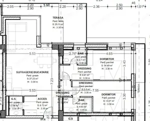Apartament 3 camere, 93,5 mp, terasă 32,5 mp, zona centrala