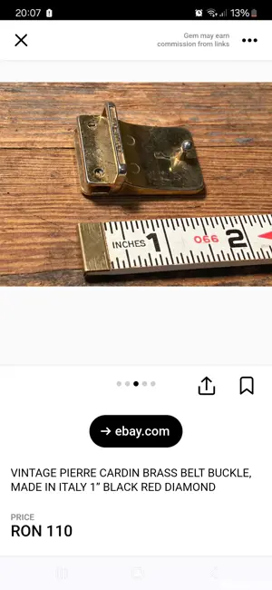 Cataramă vintage curea - imagine 4