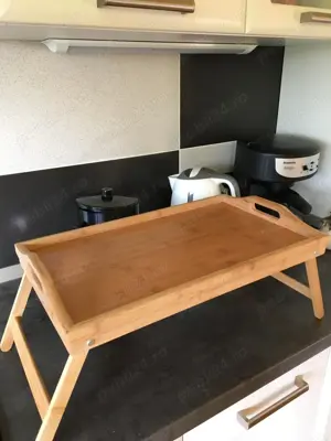 masuta plianta pentru servit masa, din bambus - imagine 2