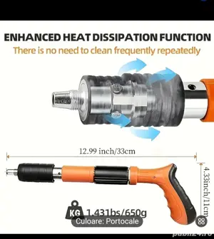 pistolul pneumatic  de batut cuie
