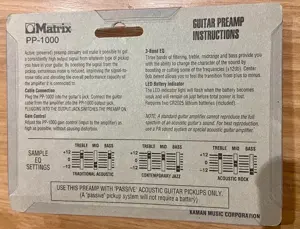 Acustic guitar preamp Matrix PP-1000 - imagine 2