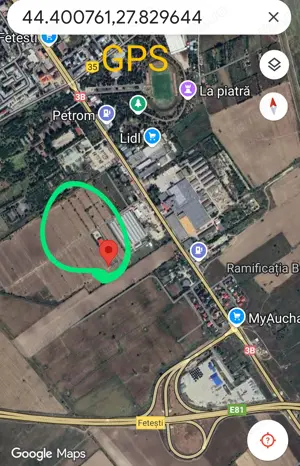 Fetești Loturi 500 mp 1000 mp 0,5 ha 1 ha 8 ha  