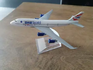 Macheta metalica de avion British Airways - One World Alliance | Decoratie frumoasa | Cadou perfect