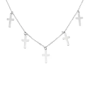 Lantisor nou de argint cu Cruciulite  - imagine 3