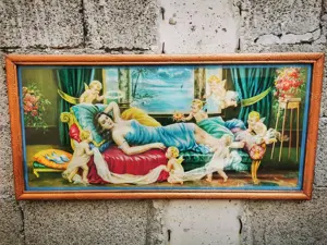 tablou litografie icoana veche Italia A. Collino