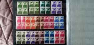 Timbre Romania 1940 LP 142 Mihai I cu suprataxa uzuale blocuri de 4