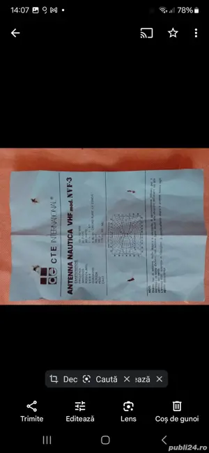 Antena nautica,barca - imagine 2