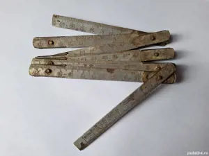 Metru vintage acordeon aluminiu