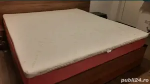 Topper saltea, NOU! 180x200, Latex Cool Gel, 4cm, husa detasabila Aloe - imagine 2