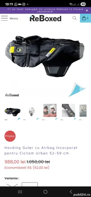 casca airbag moto atv trotineta role bicicleta - imagine 2