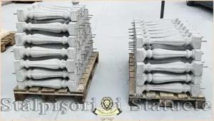 Stâlpișori, baluștri, popici, mosoare, din beton, model B3.