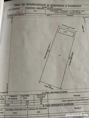 vând  loc de casă,947 mp