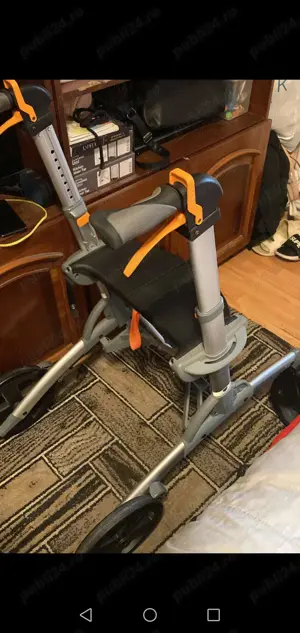 Rolator ortopedic cu patru roti pliabil - imagine 2