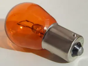 Bec cu filament 12V 21W semnalizare portocaliu BAU15s fab SELUM - imagine 2