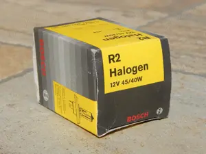 Bec auto halogen Bosch R2 12 V 45 / 40 W P45t fab Ungaria cu ambalaj - imagine 5