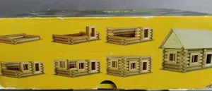 Set copii constructie 72 piese din lemn - imagine 3