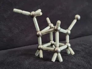 Joc magnetic constructie 38 piese fosforescente - imagine 2