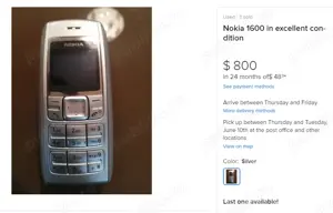 Telefon mobil NOKIA 1600 - imagine 5