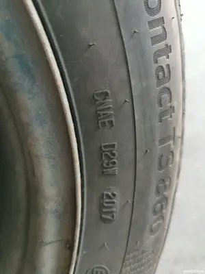 Jante de tabla pe 15'de golf 5 cu capace si anvelope de iarna Continental 195/65/15l  - imagine 4