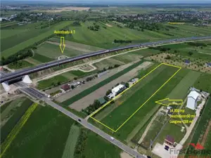 Teren 14.300 mp, D=50 ml, langa nod autrostrada A7