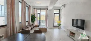 Apartament 2 camere in prima linie, mobilat utilat modern, 77mp, toate utilitatile in MAMAIA SAT jud