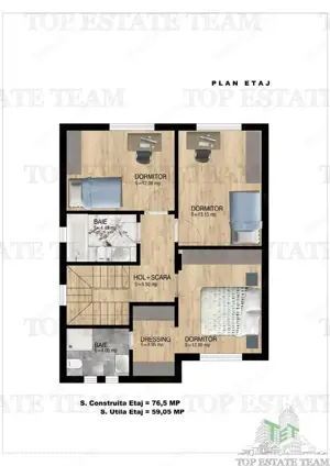 Vila moderna individuala cu 4 camere , 3 bai , Living open space, terasa,incalzilre in pardoseala, 2 - imagine 8