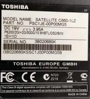 Vand laptop Toshiba Satellite C660-1LZ - imagine 5
