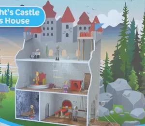 Castel de lemn Cetate de jucarie, 1 metru, nou