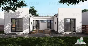 Vila stil mediteraneean, moderna, cu 4 camere ( parter ) si curte generoasa 400mp, incalzire in pard - imagine 8