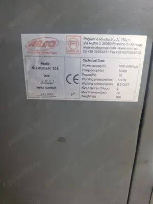 aparat umflat roti / anvelope cu azot aero nitrogen 208 - imagine 2