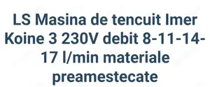 Masina de tencuit Imer Koiner 3  230 v - imagine 2