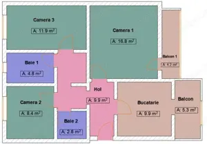 Apartament 3 camere Timisoara,zona Aradului - imagine 6