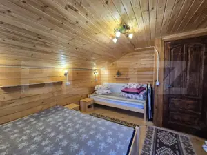 Cabană lemn cu 4 dormitoare, 120mp, teren intravilan de 1250mp - imagine 12