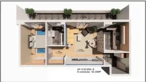 Vand apartamente in zona centrala - imagine 9