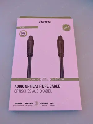 Cablu Audio Optic Hama 0.75 m - imagine 2
