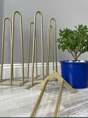 Picioare Hairpin cu 2 sau 3 spite, pentru masute sau comode